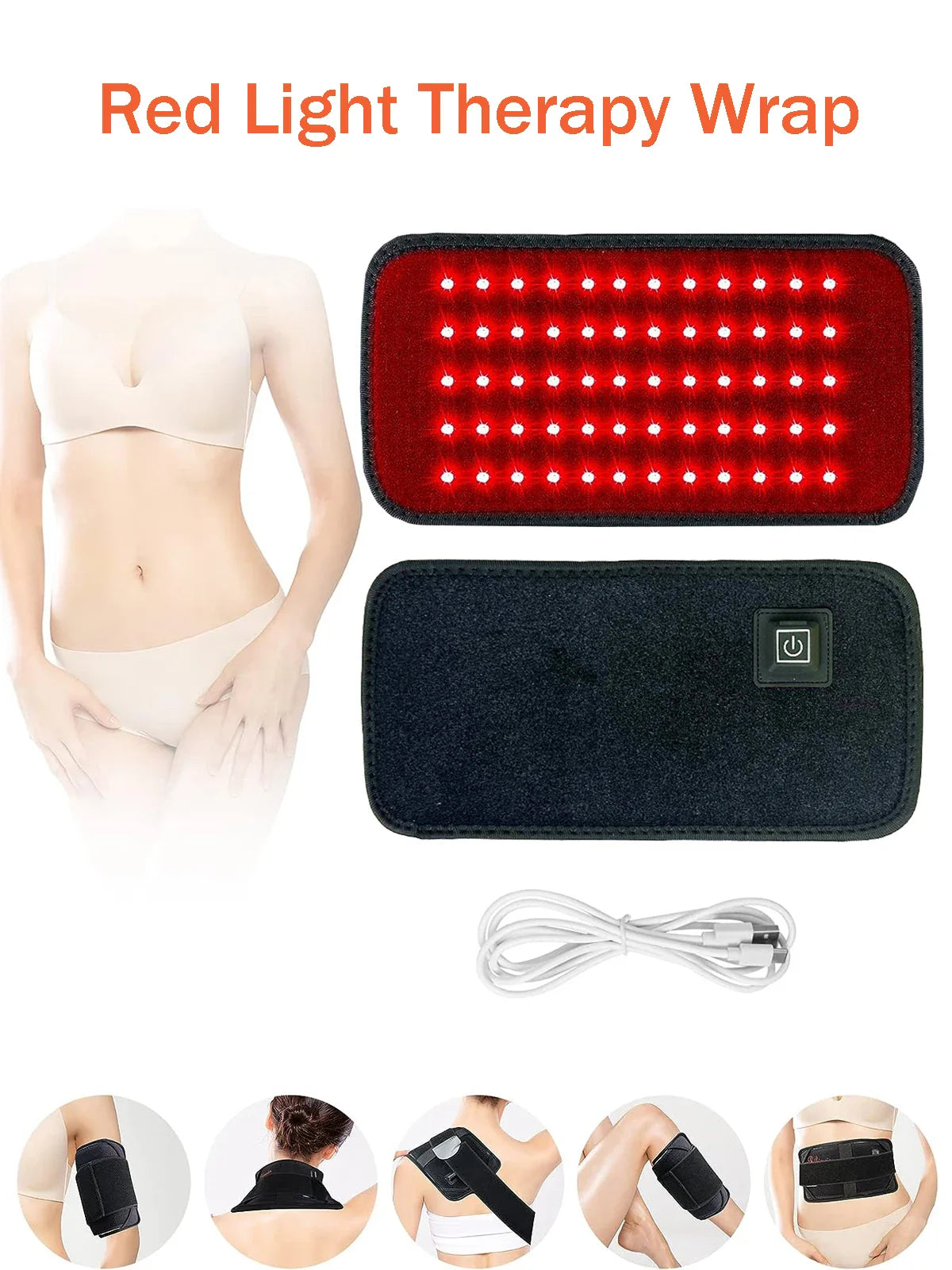 Slimming bälte LED – rött ljus för midja & kroppsvård