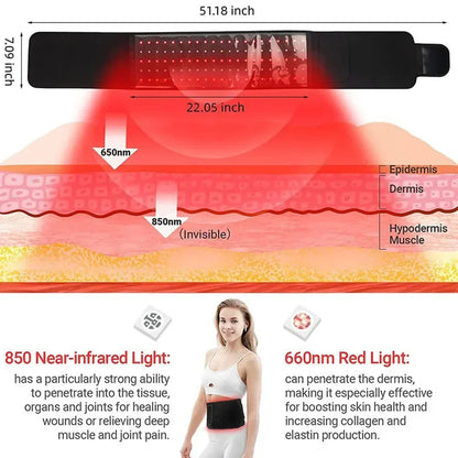 Infrarött bälte 660nm & 850nm – fettförbränning & ryggsmärta